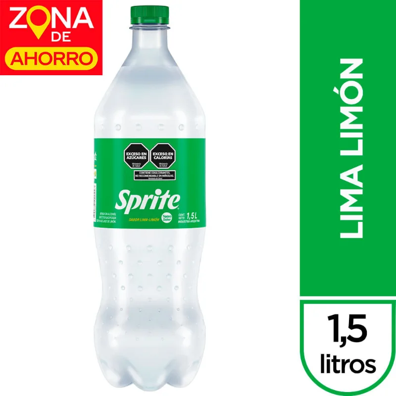 Gaseosa Sabor Lima y Limón 1.5 Lts Sprite