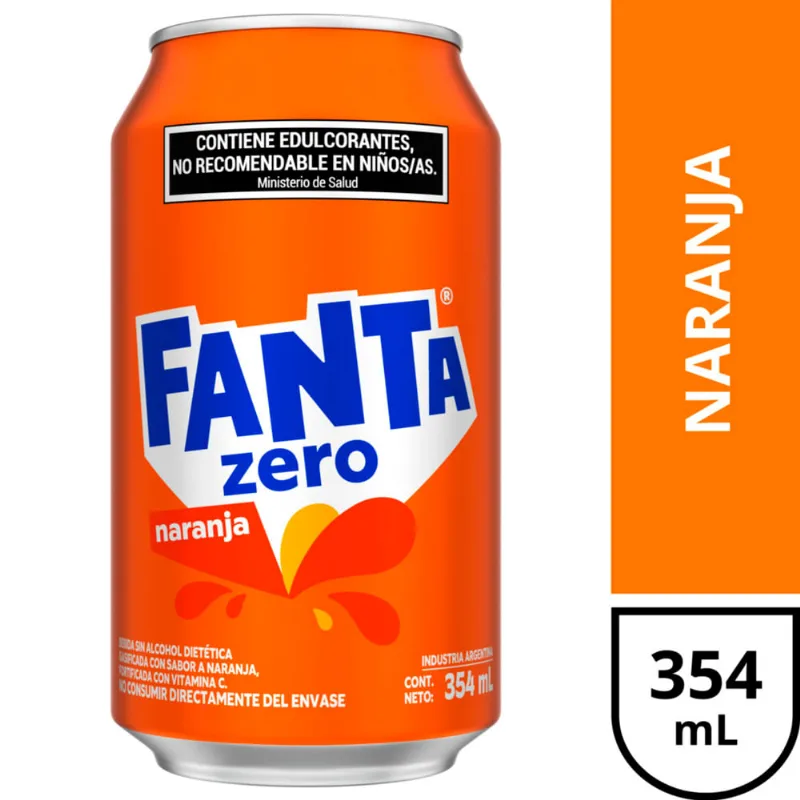 Gaseosa Zero Naranja 354 Ml Fanta Gaseosa Zero Sabor Naranja 354 Ml Fanta