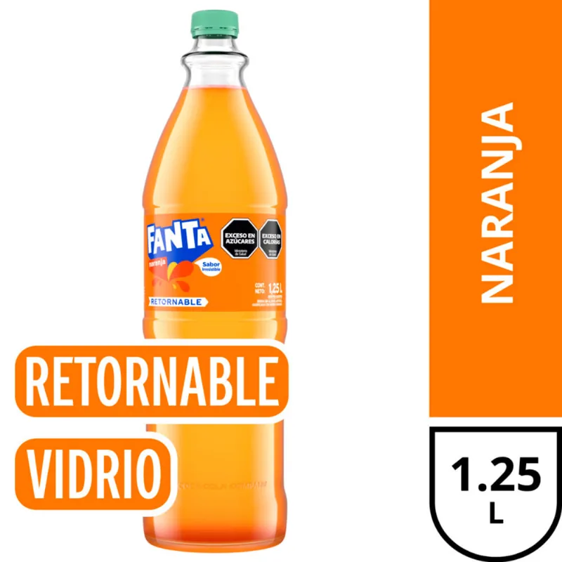 Gaseosa Retornable Sabor Naranja 1250 Cc Fanta
