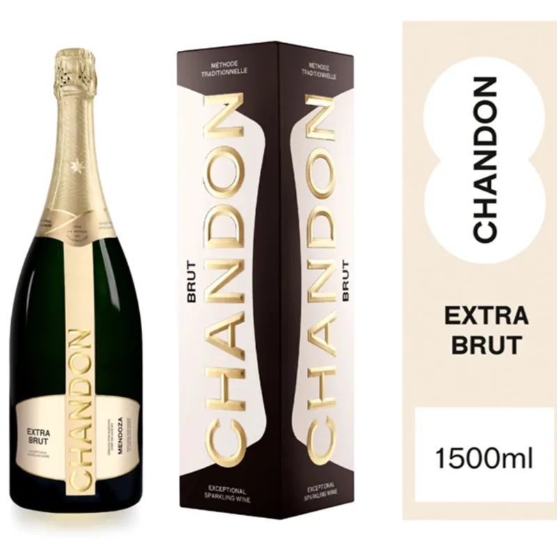 Espumante Chandon extra brut estuche 1500 ml.