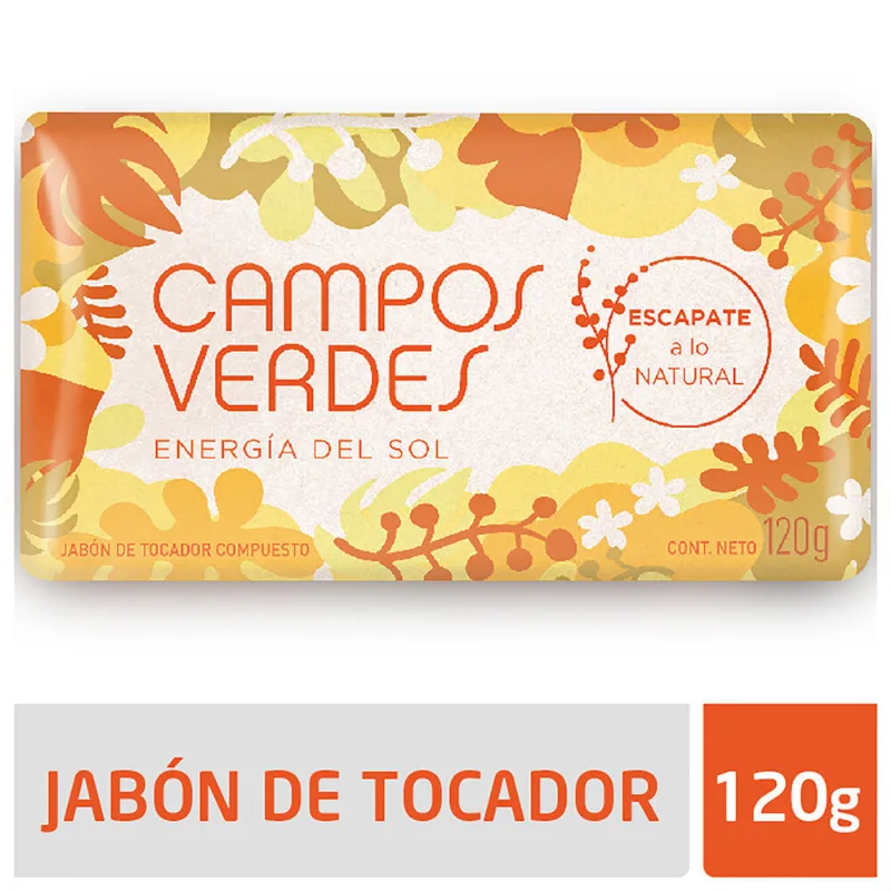 Jabón de tocador Campos Verdes energía sol 120 g.