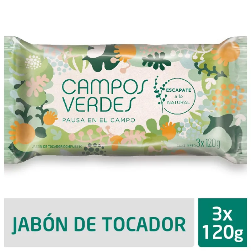 Jabón Campos Verdes Pausa En El Campo 3 U