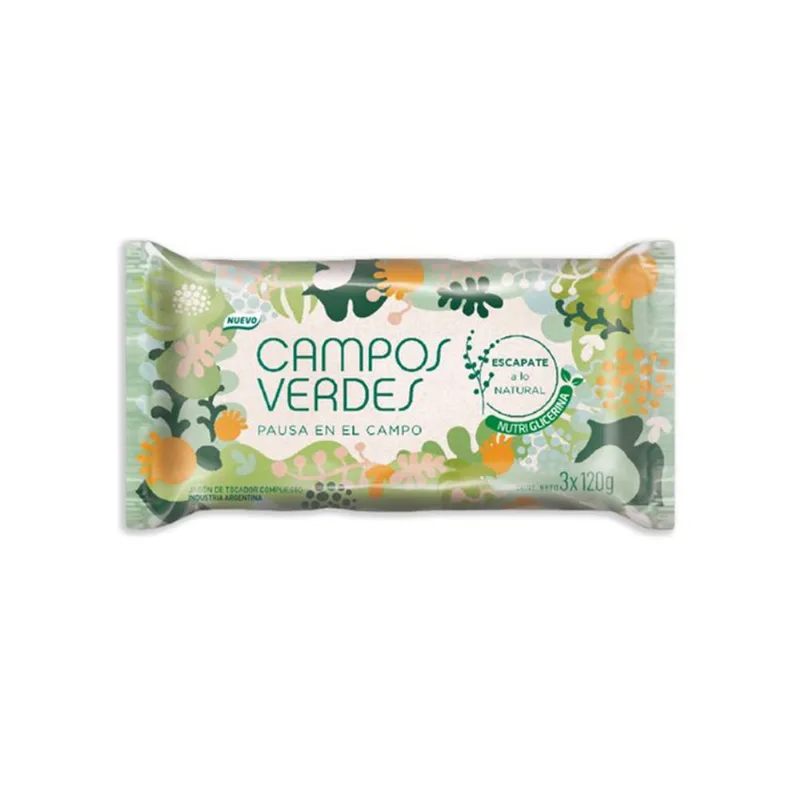 Jabón de tocador Campos Verdes pausa 120 g. x 3 uni