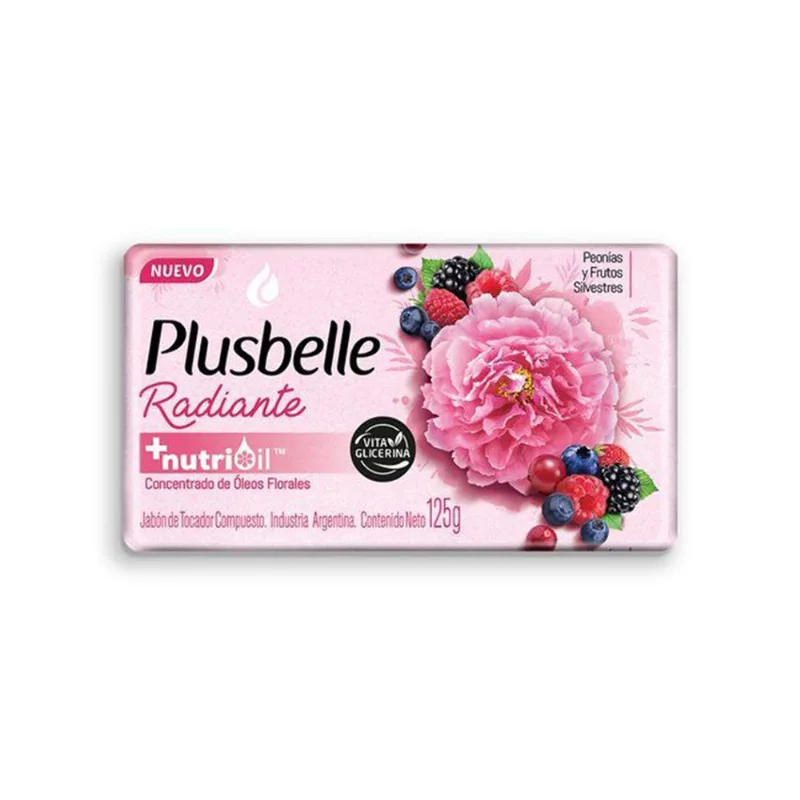 Jabon tocador radiante Plusbelle 125 g.
