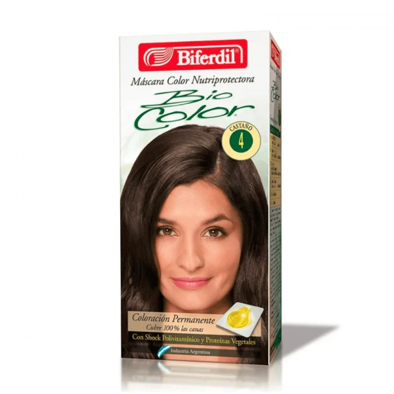 Kit Coloración Permanente en Máscara Biocolor 4 Castaño