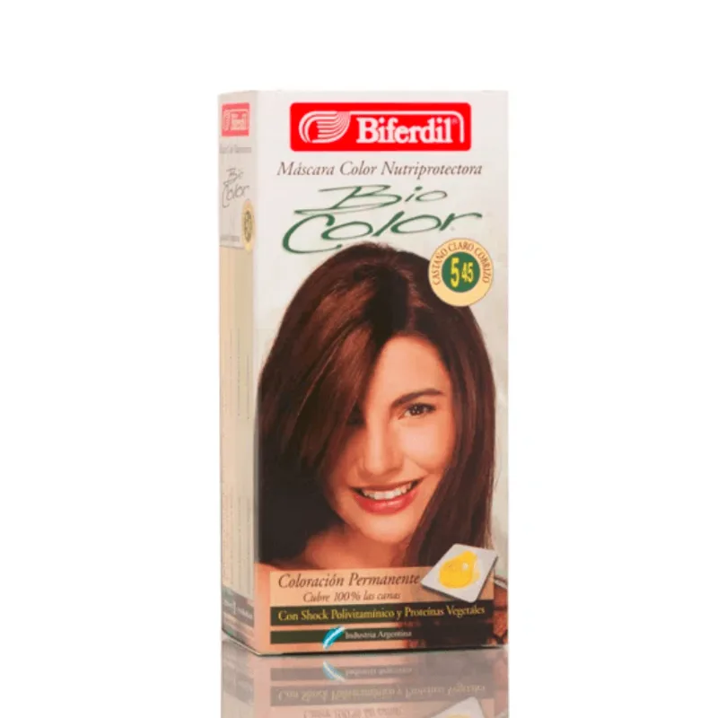 Kit Coloración Permanente en Máscara Biocolor 5.45 Castaño Claro Cobrizo