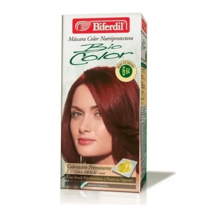 Kit Coloración Permanente en Máscara Biocolor 6.64 Rojo Extremo