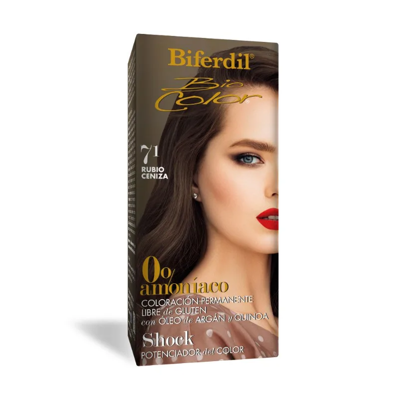Coloración Permanente Biocolor 0% Amoníaco 7.1 Rubio Ceniza