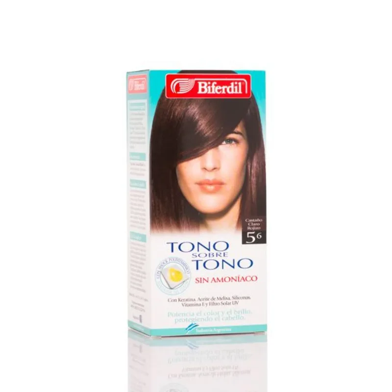 Kit Coloración Permanente Tono Sobre Tono 5.6 Castaño Claro Rojizo