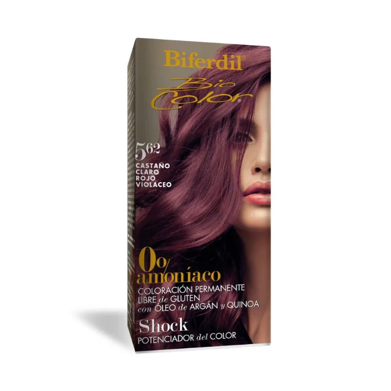 Coloración Permanente Biocolor 0% Amoníaco 5.62 Castaño Claro Rojo Violáceo