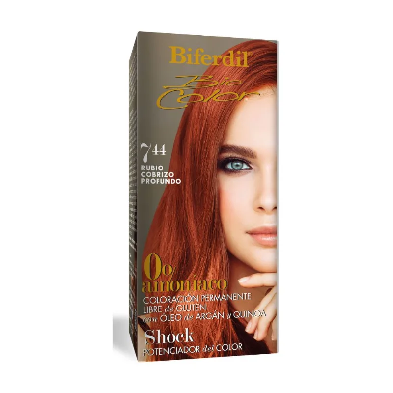 Coloración Permanente Biocolor 0% Amoníaco 7.44 Rubio Cobrizo Profundo