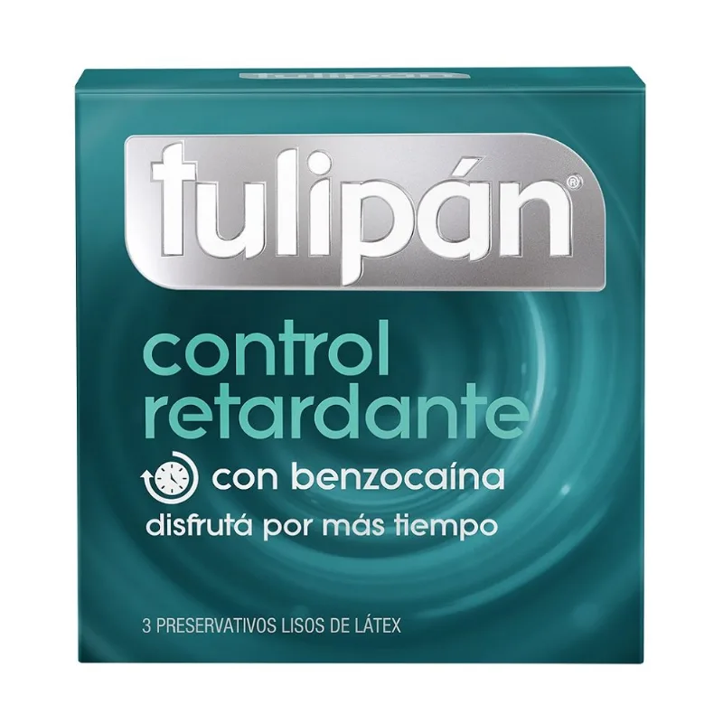 Preservativo de Látex Tulipán Control Retardante x 3 un
