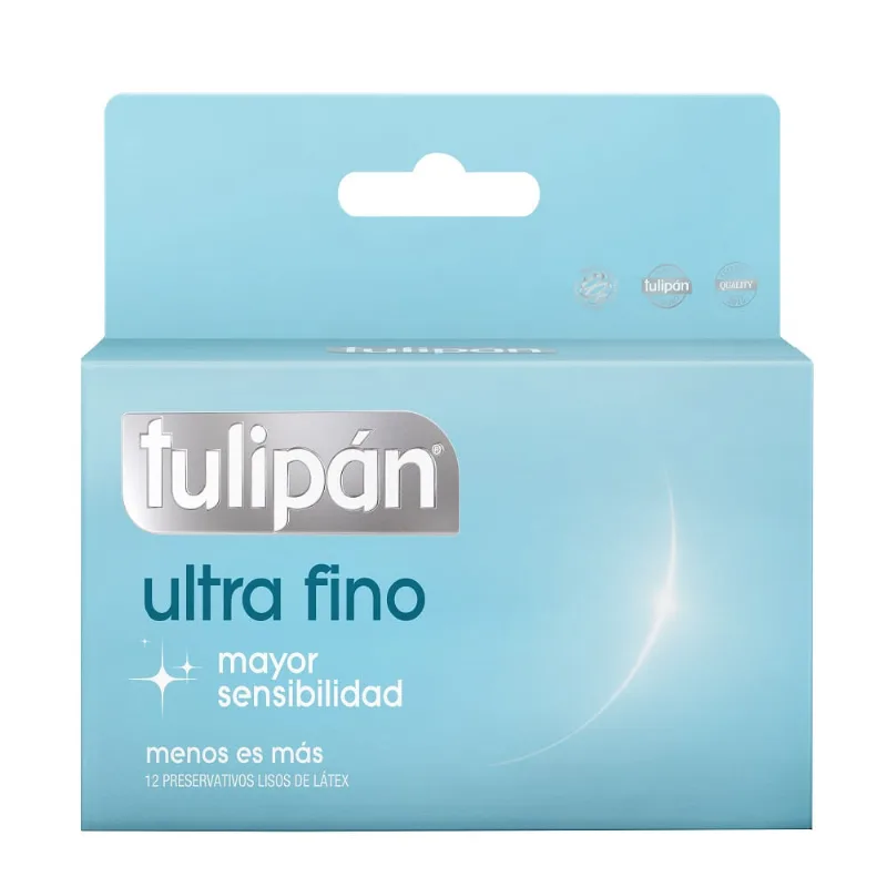 Preservativos Lisos de Latex Tulipán Ultrafino x 12 un