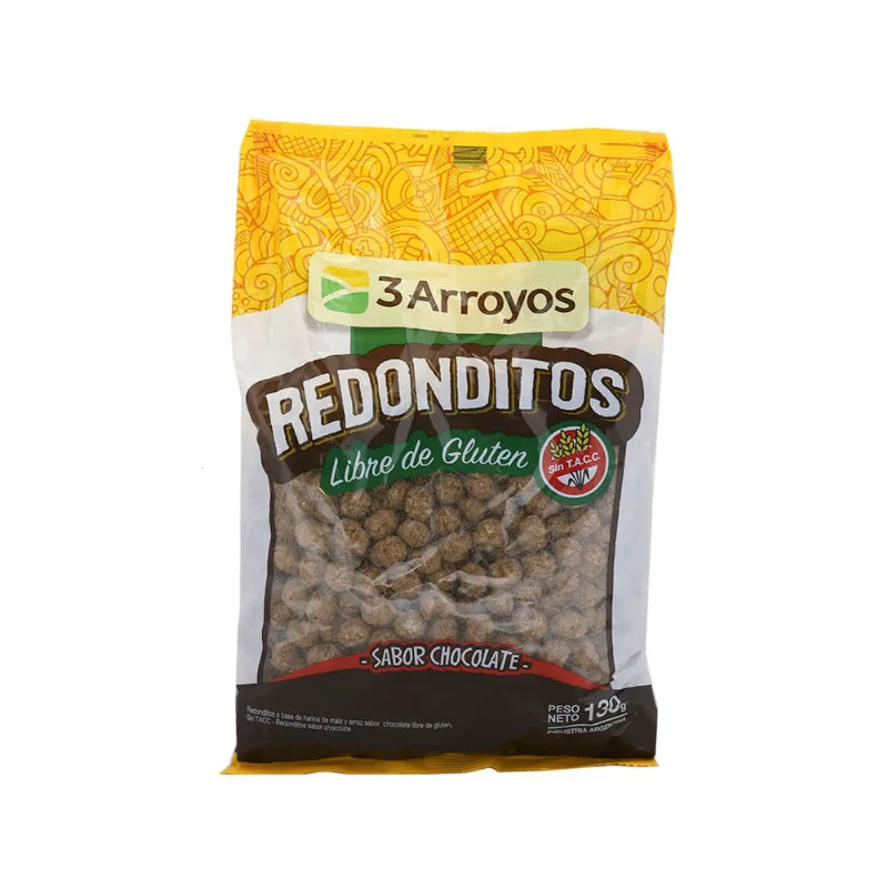 Redonditos 3 Arroyos Chocolate Sin Tacc 130 Gr
