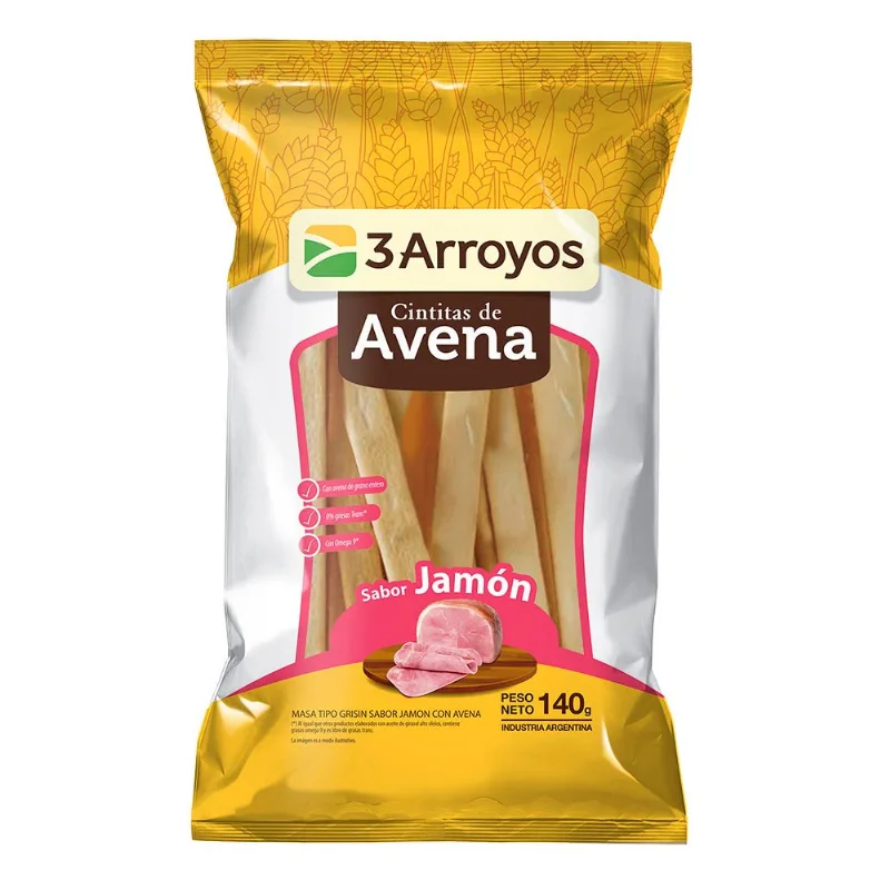 Cintitas De Avena 3 Arroyos Jamon X140gr