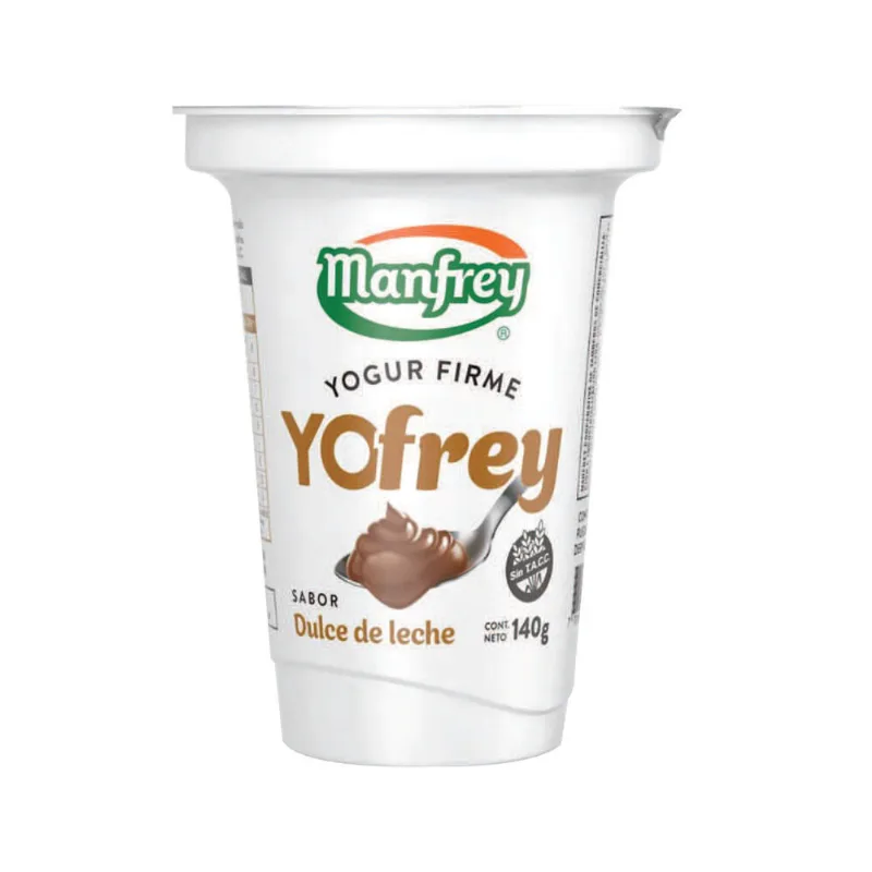 Yogur firme Manfrey dulce de leche 140 g.