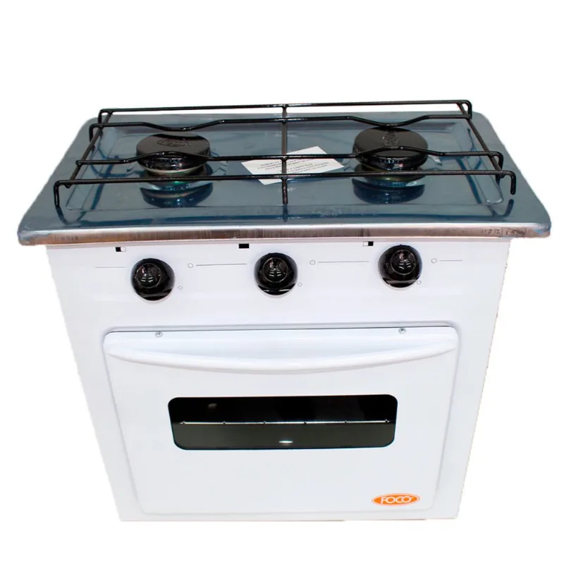 Anafe Cocina 2 Hornallas Con Horno Bram-Metal G/E Motorhome Color Blanco