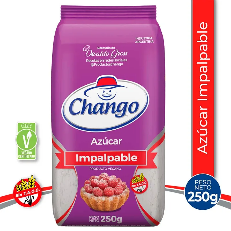 Azúcar Impalpable 250 Grs Chango Azucar Impalpable Chango Bsa 250gr