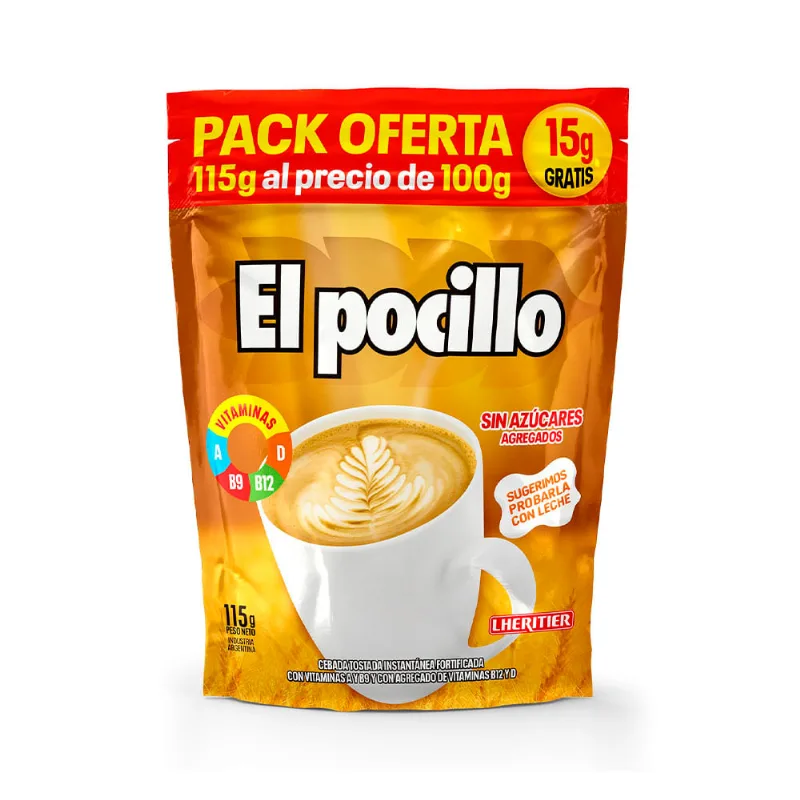 Cebada Tostada Instantánea 115 Grs El Pocillo