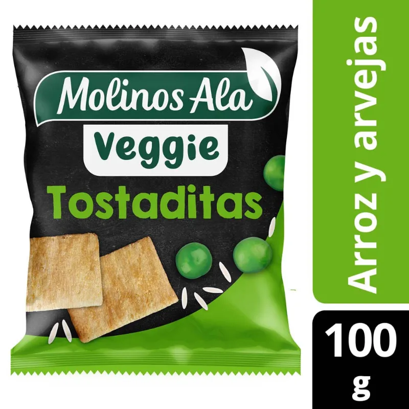 Tostaditas Molinos Ala Arroz Y Arveja Veggie 100 Gr