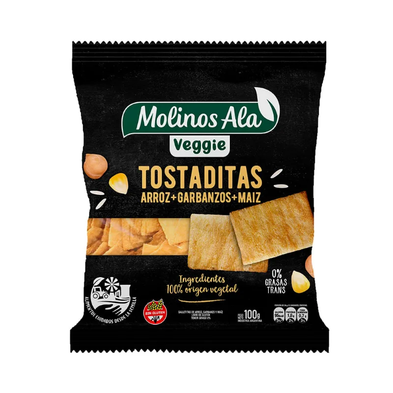 Tostaditas Veggie X 100 Grs Molinos Ala