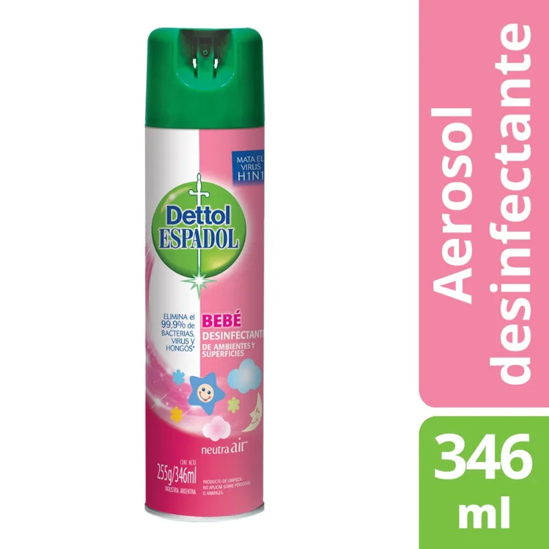 Aerosol Desinfectante De Superficies Bebe Dettol 346ml