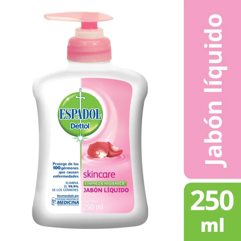 Jabón líquido Espadol antibacterial skincare 250 cc.