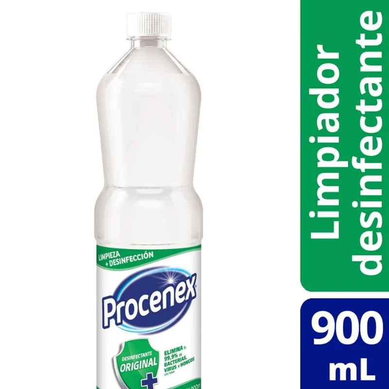 Limpiador líquido desinfectante Procenex pisos original 900 ml.