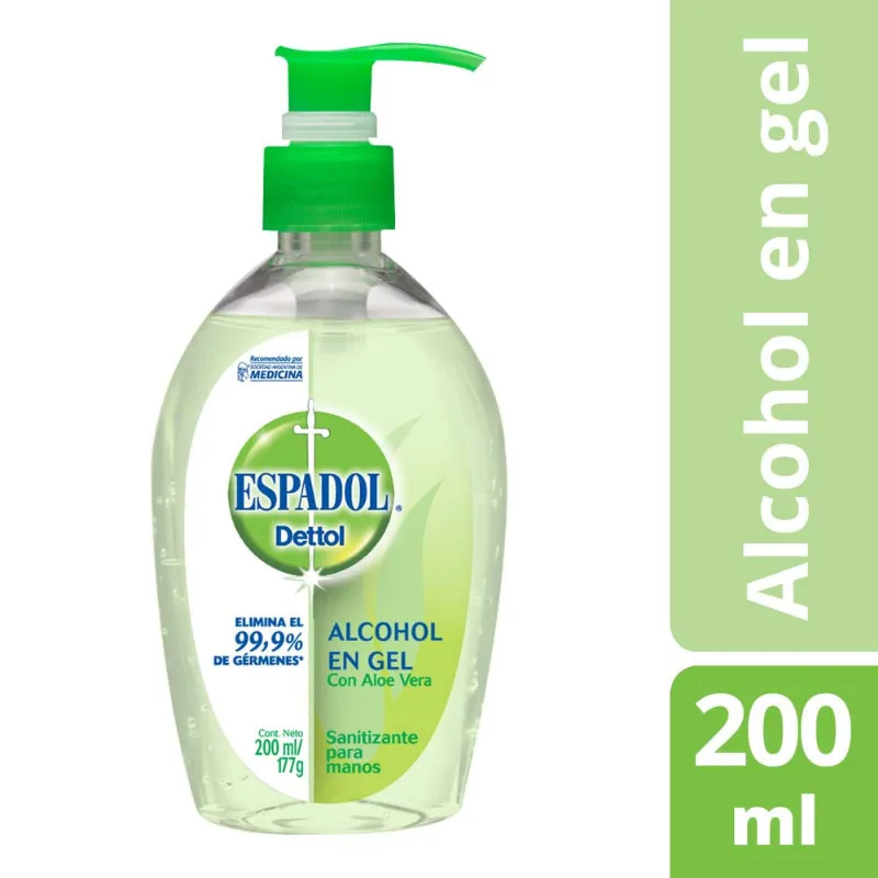 Alcohol Espadol Aloe Vera 200 Ml