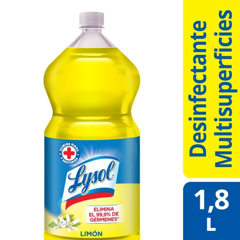 Desinfectante Lysol multi-superficies limón 1.8 l.