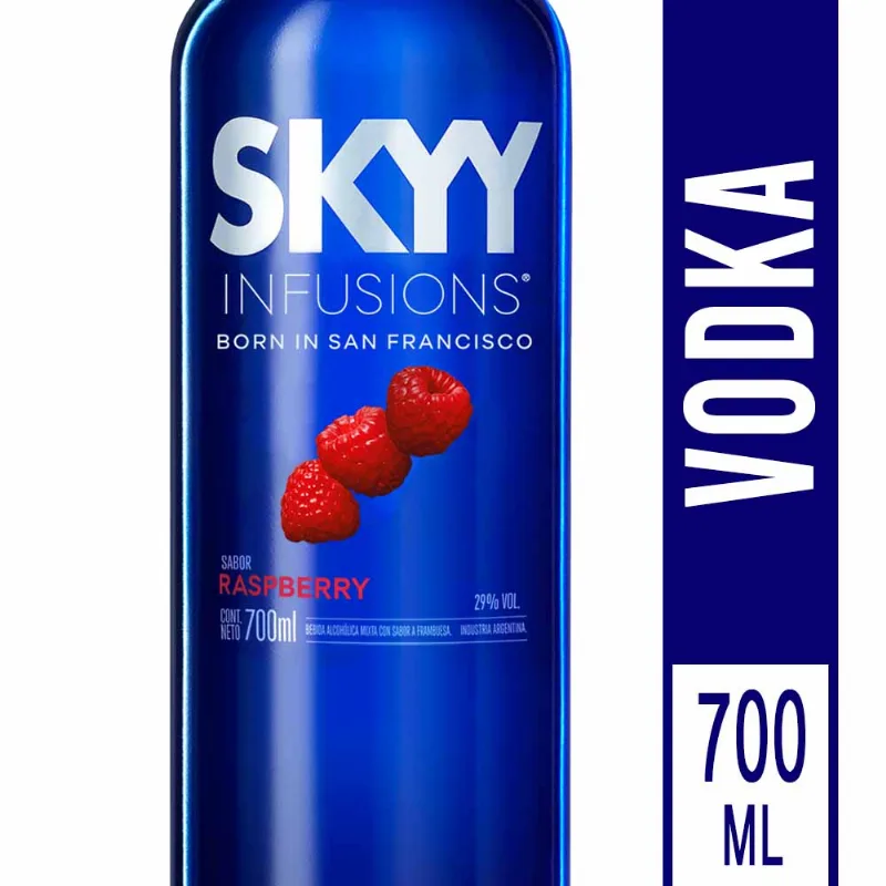 Vodka Skyy Infusions Sabor Frambuesa 700 Ml Vodka Infusions Rasberry 700ml Skyy