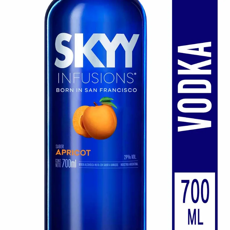 Vodka Skyy Infusions Sabor Damasco 700 Ml Vodka Infusions Apricot 700ml Skyy