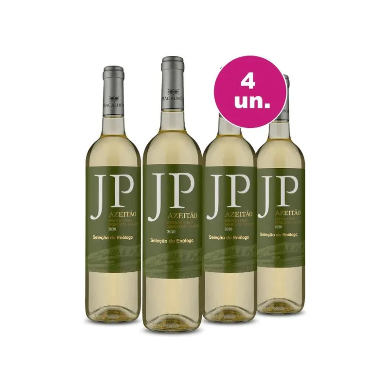 Kit 4 Vinho Jp Azeitão Seleção Enólogo Moscatel Fernão Pires