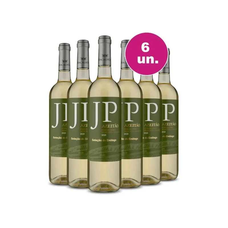 Kit 6 Vinho Jp Azeitão Seleção Enólogo Moscatel Fernão Pires