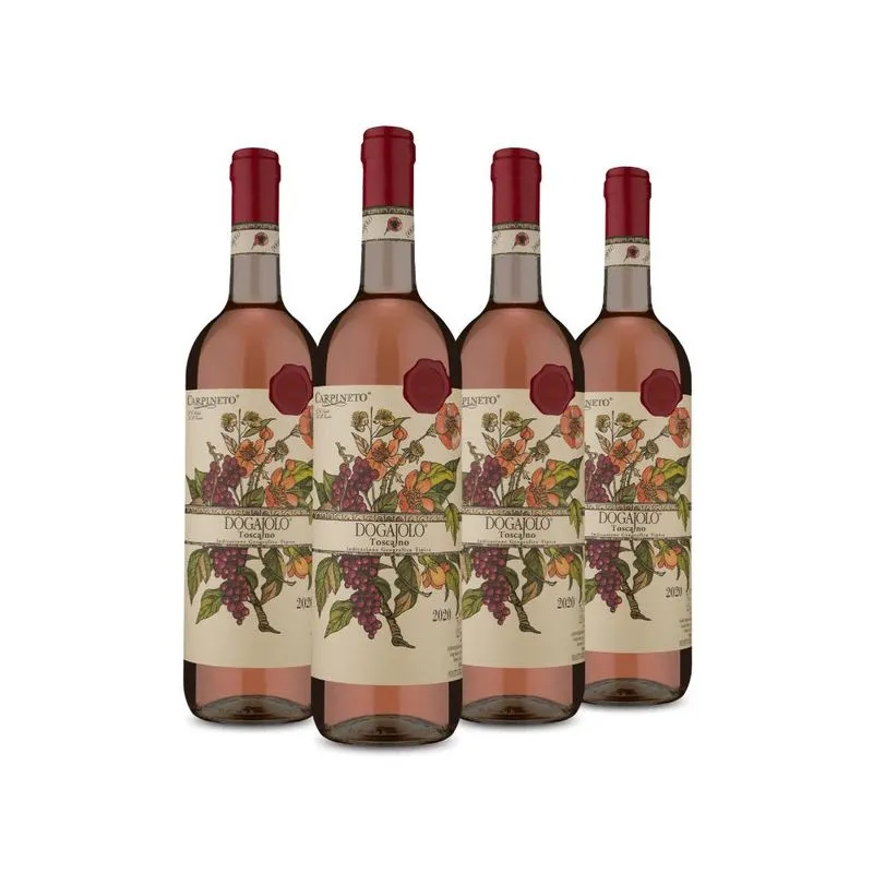 Kit 4 Vinho Rosé Italiano Carpineto Dogajolo Toscano Rosato