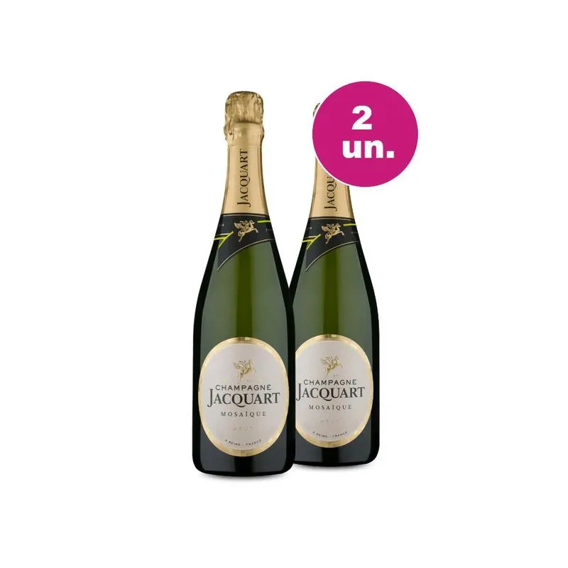 Kit 2 Espumante Francês Champagne Jacquart Mosaque Brut
