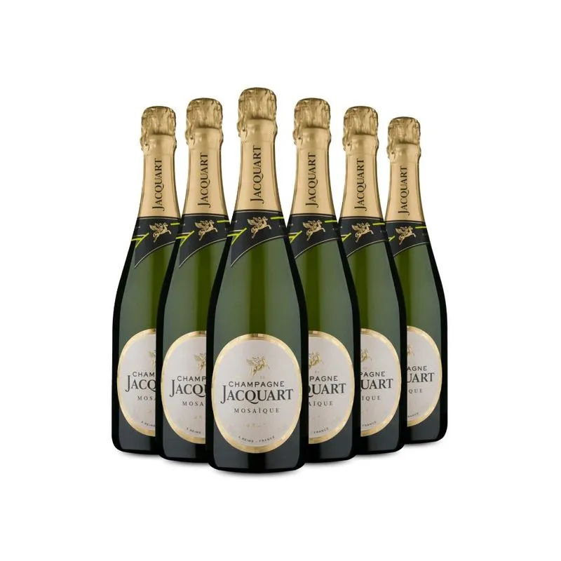Kit 6 Espumante Francês Champagne Jacquart Mosaque Brut