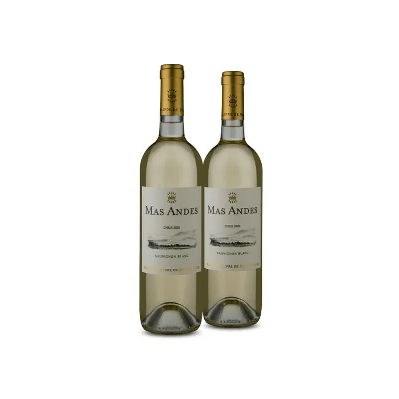 Kit 2 Vinho Baron Philippe Mas Andes Sauvignon Blanc 750ml
