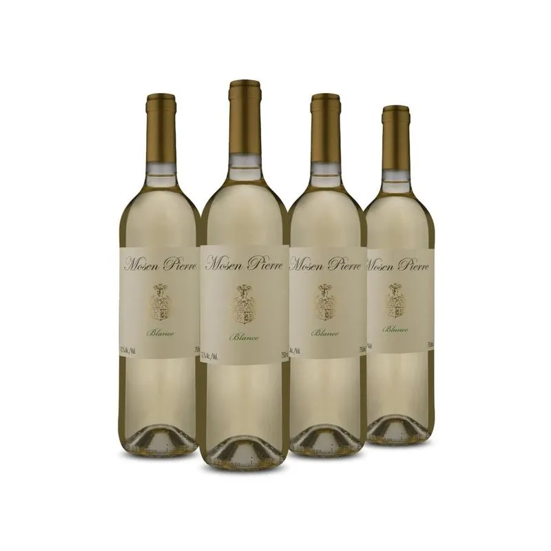 Kit 4 Vinho Branco Espanhol Mosen Pierre Blanco 750ml