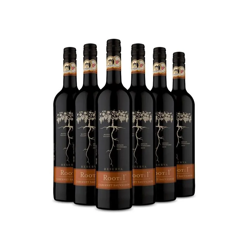 Kit 6 Vinho Chileno Root:1 Reserva Cabernet Sauvignon