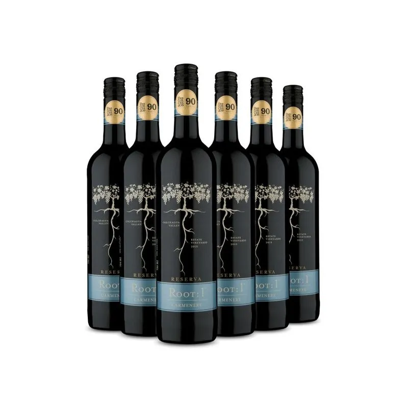 Kit 6 Vinho Chileno Root: 1 Reserva Carménère 2019 750ml
