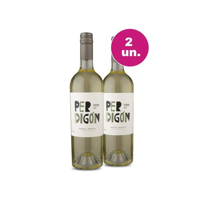 Kit 2 Vinho Branco Argentino Perdigón Chardonnay 2021 750ml