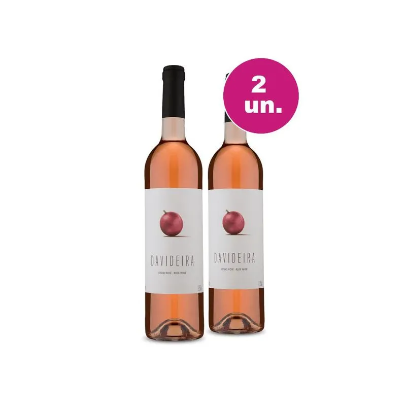 Kit Vinho Rosé Português Davideira Rosé 750ml 2 Garrafas