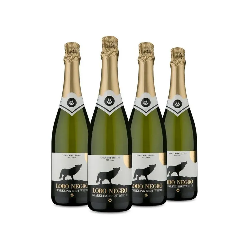 Kit Espumante Lobo Negro Brut 4 Garrafas