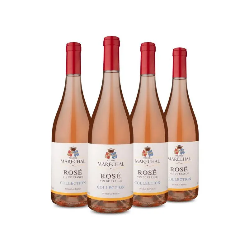 Kit 4 Vinho Marechal Vin De France Rosé Seco 750ml