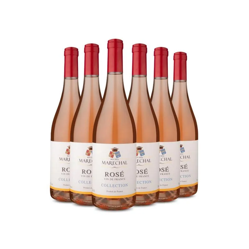Kit 6 Vinho Marechal Vin De France Rosé Seco 750ml