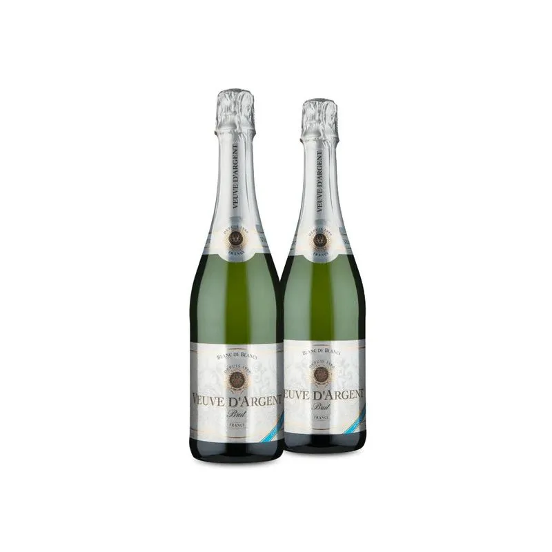 Kit 2 Espumante Branco Veuve D`argent Blanc De Blancs Brut