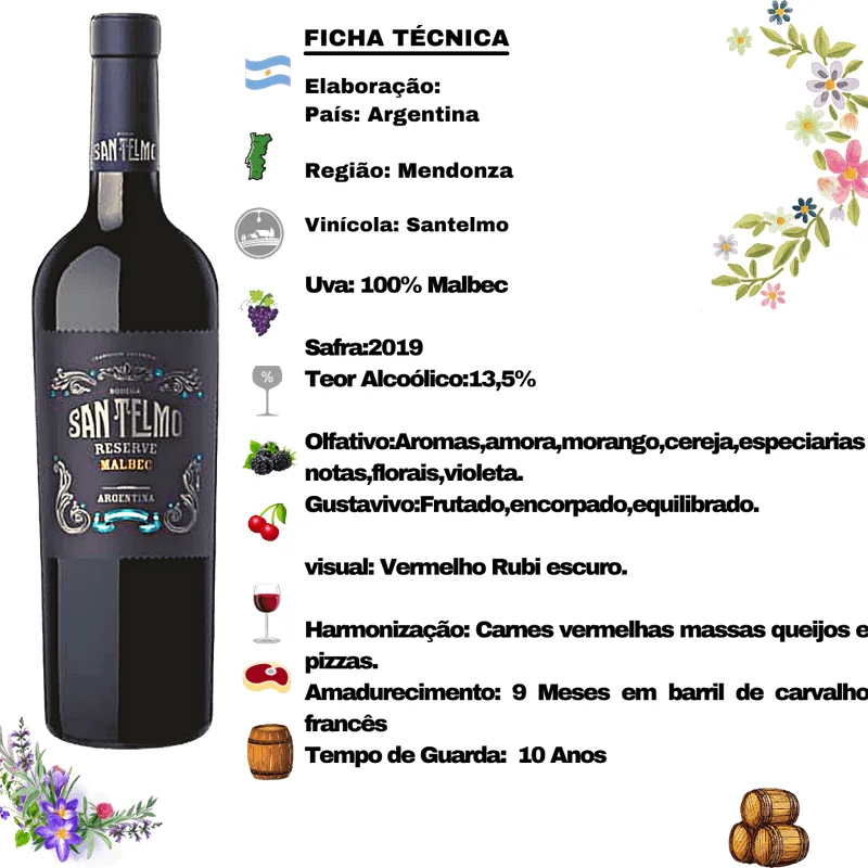 Vinho San Telmo Malbec Reserva 750ml