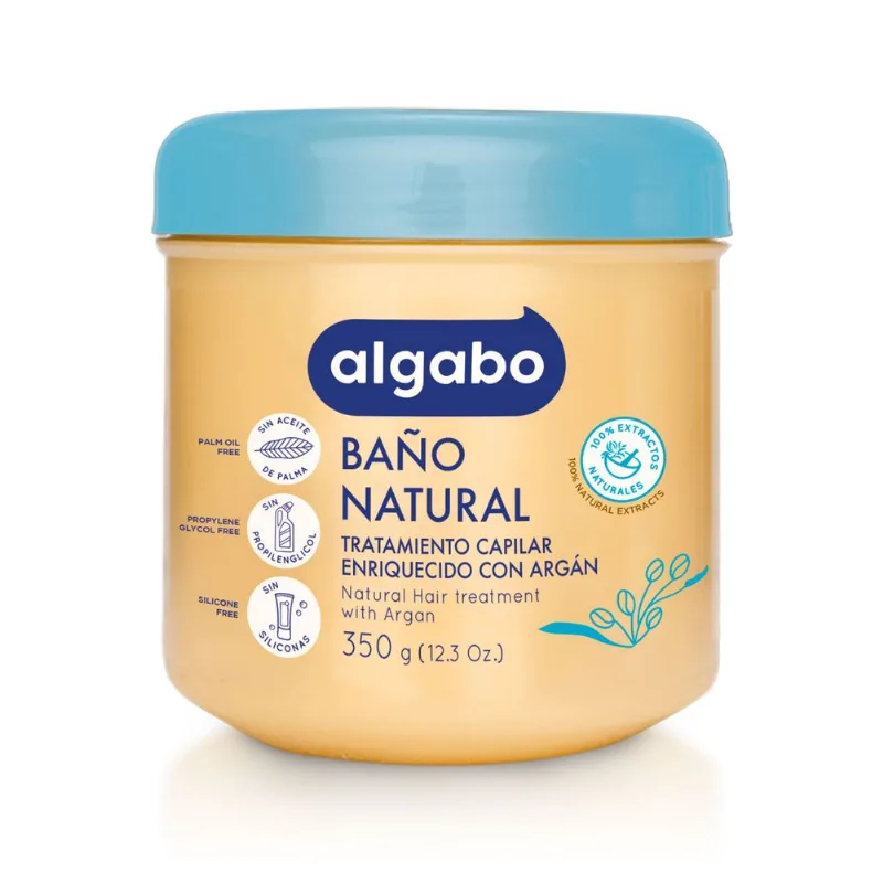 Tratamiento capilar Algabo baño natural argan 200 g.
