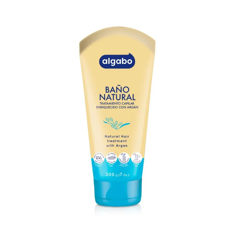 Tratamiento capilar Algabo baño natural argan 200 g.